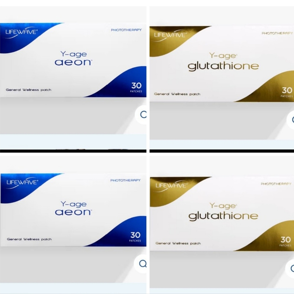LifewaveY-age Aeon (60) & Glutathione (60) Wellness Patch Duo- Retails For $319+